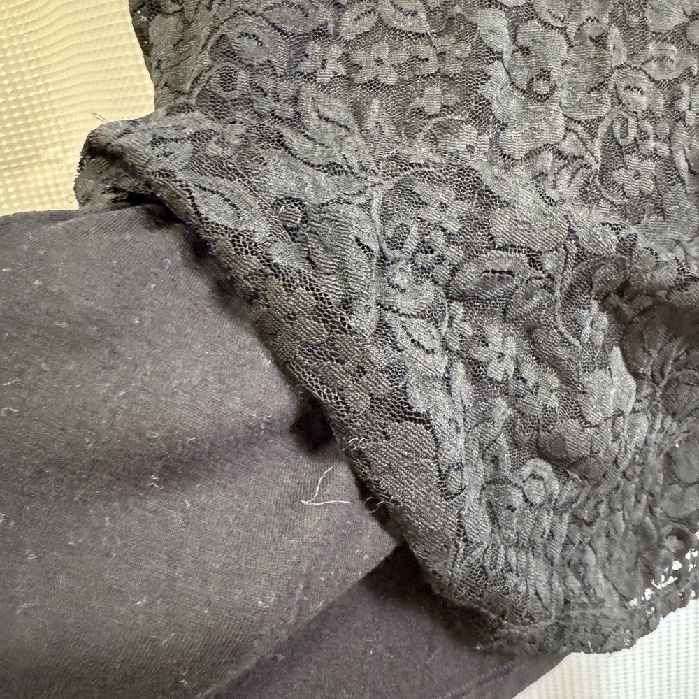 Guess Black Lace Short Sleeve Top - Picture 4 of 10